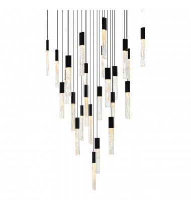Greta Integrated LED Black Chandelier (1589P28-25-101) - CWI Greta Integrated LED Black Chandelier (1589P28-25-101) - CWI