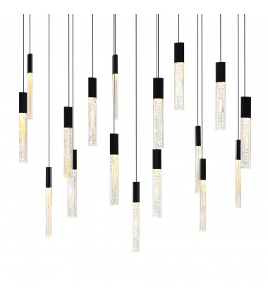 Greta Integrated LED Black Chandelier (1589P48-17-101-RC) - CWI Greta Integrated LED Black Chandelier (1589P48-17-101-RC) - CWI