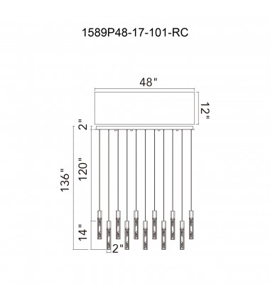 Greta Integrated LED Black Chandelier (1589P48-17-101-RC) - CWI Greta Integrated LED Black Chandelier (1589P48-17-101-RC) - CWI