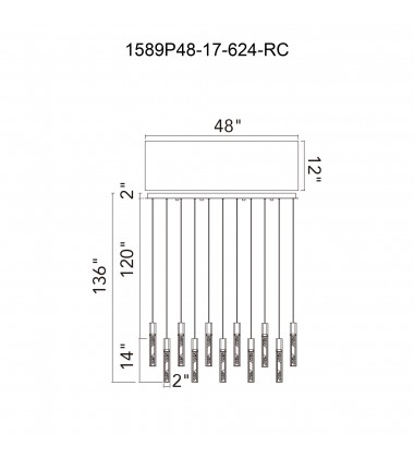 Greta Integrated LED Brass Chandelier (1589P48-17-624-RC) - CWI