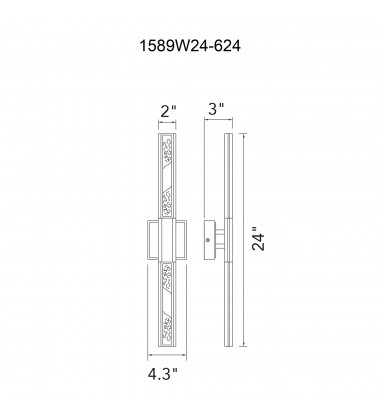 Greta Integrated LED Brass Vanity Light (1589W24-624) - CWI Greta Integrated LED Brass Vanity Light (1589W24-624) - CWI