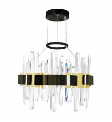  Aya LED Integrated Pearl Black Chandelier (1592P18-612) - CWI