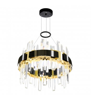  Aya LED Integrated Pearl Black Chandelier (1592P18-612) - CWI