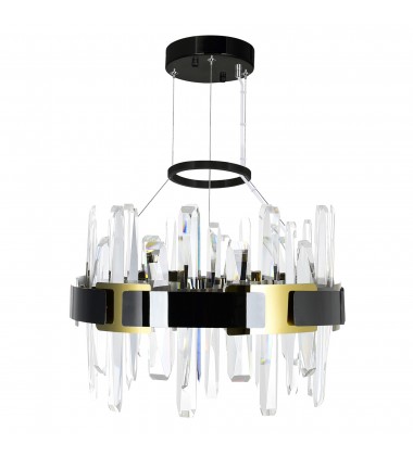  Aya LED Integrated Pearl Black Chandelier (1592P18-612) - CWI