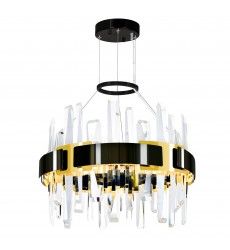  Aya LED Integrated Pearl Black Chandelier (1592P18-612) - CWI