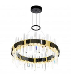  Aya LED Integrated Pearl Black Chandelier (1592P24-612) - CWI