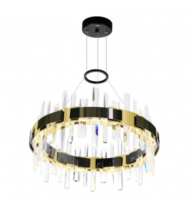  Aya LED Integrated Pearl Black Chandelier (1592P24-612) - CWI