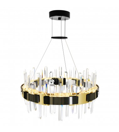  Aya LED Integrated Pearl Black Chandelier (1592P24-612) - CWI