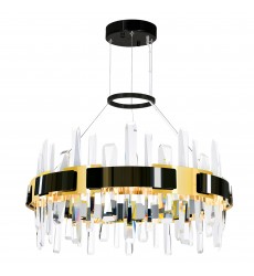  Aya LED Integrated Pearl Black Chandelier (1592P24-612) - CWI