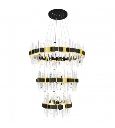  Aya LED Integrated Pearl Black Chandelier (1592P32-3-612) - CWI
