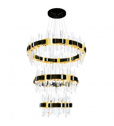  Aya LED Integrated Pearl Black Chandelier (1592P32-3-612) - CWI