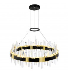  Aya LED Integrated Pearl Black Chandelier (1592P32-612) - CWI