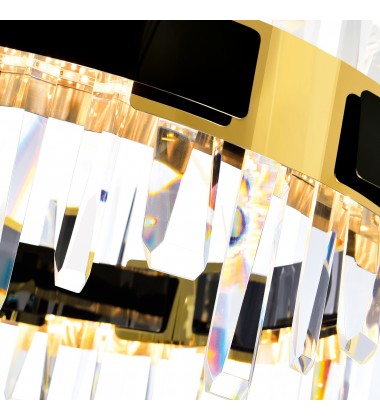  Aya LED Integrated Pearl Black Chandelier (1592P32-612) - CWI