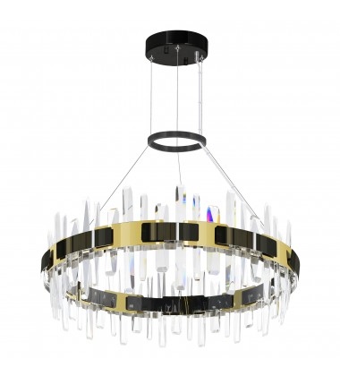  Aya LED Integrated Pearl Black Chandelier (1592P32-612) - CWI