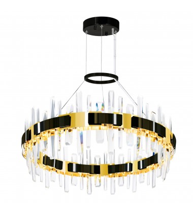  Aya LED Integrated Pearl Black Chandelier (1592P32-612) - CWI