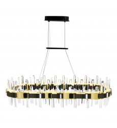  Aya LED Integrated Pearl Black Chandelier (1592P43-612-RC) - CWI