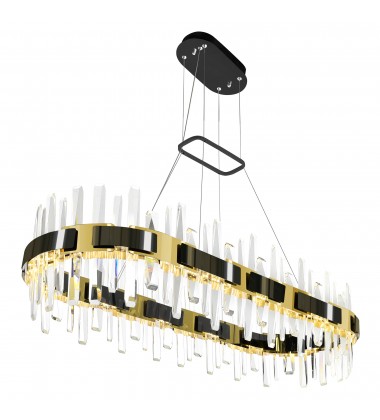  Aya LED Integrated Pearl Black Chandelier (1592P43-612-RC) - CWI