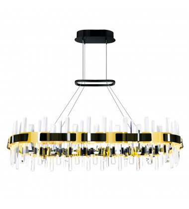  Aya LED Integrated Pearl Black Chandelier (1592P43-612-RC) - CWI