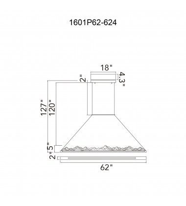  Himalayas Integrated LED Brass Chandelier (1601P62-624) - CWI