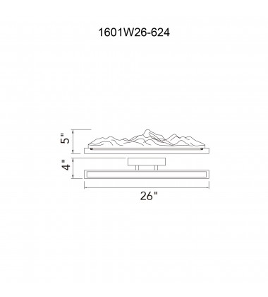  Himalayas Integrated LED Brass Vanity Light (1601W26-624) - CWI