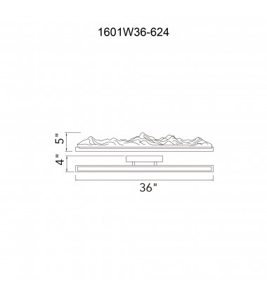  Himalayas Integrated LED Brass Vanity Light (1601W36-624) - CWI