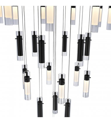 Olinda LED Integrated Black Chandelier (1606P33-37-101) - CWI  Olinda LED Integrated Black Chandelier (1606P33-37-101) - CWI