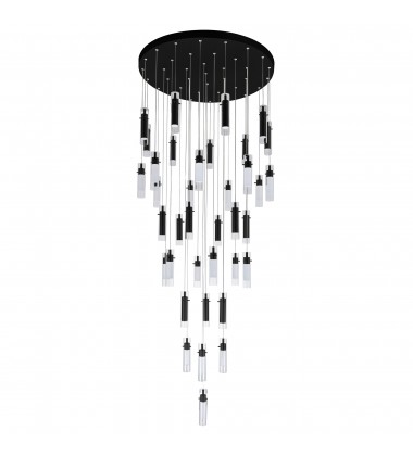 Olinda LED Integrated Black Chandelier (1606P33-37-101) - CWI  Olinda LED Integrated Black Chandelier (1606P33-37-101) - CWI