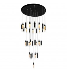 Olinda LED Integrated Black Chandelier (1606P33-37-101) - CWI  Olinda LED Integrated Black Chandelier (1606P33-37-101) - CWI