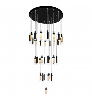 Olinda LED Integrated Black Chandelier (1606P33-37-101) - CWI  Olinda LED Integrated Black Chandelier (1606P33-37-101) - CWI