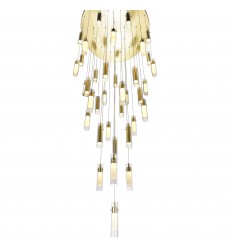 Olinda LED Integrated Satin Gold Chandelier (1606P33-37-602) - CWI  Olinda LED Integrated Satin Gold Chandelier (1606P33-37-602) - CWI
