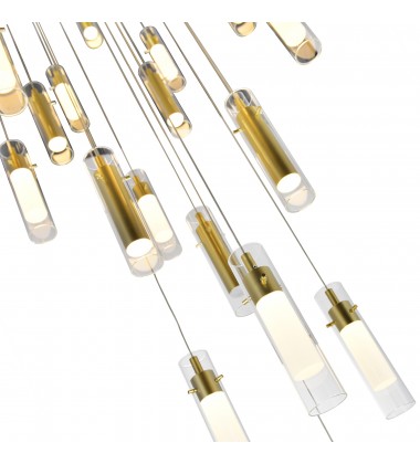 Olinda LED Integrated Satin Gold Chandelier (1606P33-37-602) - CWI  Olinda LED Integrated Satin Gold Chandelier (1606P33-37-602) - CWI