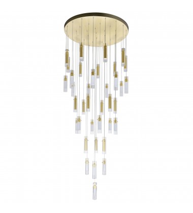 Olinda LED Integrated Satin Gold Chandelier (1606P33-37-602) - CWI  Olinda LED Integrated Satin Gold Chandelier (1606P33-37-602) - CWI