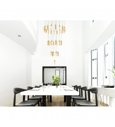 Olinda LED Integrated Satin Gold Chandelier (1606P33-37-602) - CWI  Olinda LED Integrated Satin Gold Chandelier (1606P33-37-602) - CWI