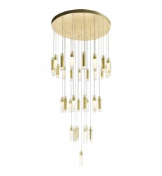 Olinda LED Integrated Satin Gold Chandelier (1606P33-37-602) - CWI  Olinda LED Integrated Satin Gold Chandelier (1606P33-37-602) - CWI