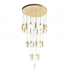  Olinda LED Integrated Satin Gold Chandelier (1606P33-37-602) - CWI