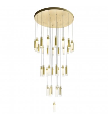 Olinda LED Integrated Satin Gold Chandelier (1606P33-37-602) - CWI  Olinda LED Integrated Satin Gold Chandelier (1606P33-37-602) - CWI