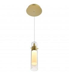  Olinda LED Integrated Satin Gold Mini Pendant (1606P5-1-602) - CWI