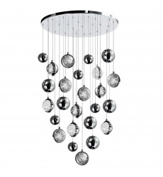  Salvador 24 in LED Integrated Polished Nickel Chandelier (1673P24-13-613) - CWI