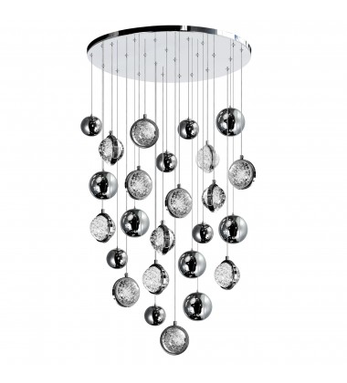 Salvador 24 in LED Integrated Polished Nickel Chandelier (1673P24-13-613) - CWI