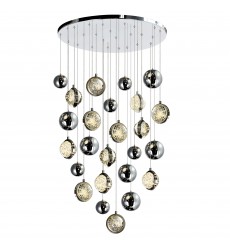  Salvador 24 in LED Integrated Polished Nickel Chandelier (1673P24-13-613) - CWI