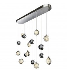  Salvador 40 in LED Integrated Polished Nickel Chandelier (1673P40-9-613-RC) - CWI