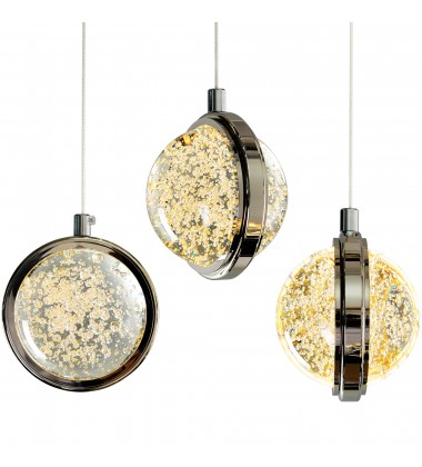  Salvador 40 in LED Integrated Polished Nickel Chandelier (1673P40-9-613-RC) - CWI
