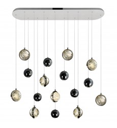  Salvador 40 in LED Integrated Polished Nickel Chandelier (1673P40-9-613-RC) - CWI