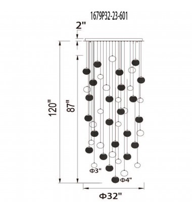  Siena 23 Light Chrome Chandelier (1679P32-23-601) - CWI