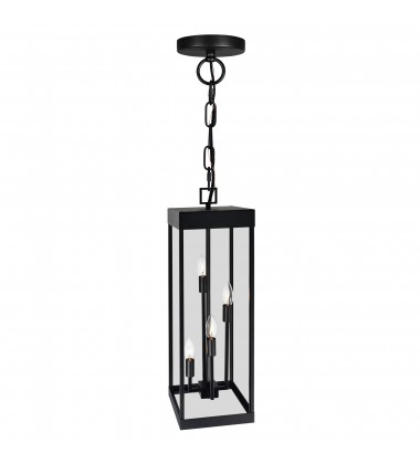  Windsor 4 Light Black Outdoor Ceiling Light (1695P8-4-101) - CWI