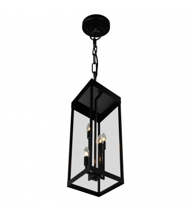  Windsor 4 Light Black Outdoor Ceiling Light (1695P8-4-101) - CWI