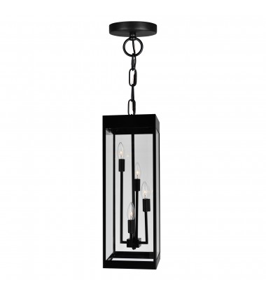  Windsor 4 Light Black Outdoor Ceiling Light (1695P8-4-101) - CWI