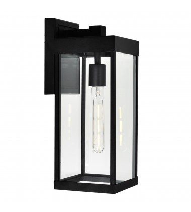  Windsor 1 Light Black Outdoor Wall Light (1695W6-1-101) - CWI