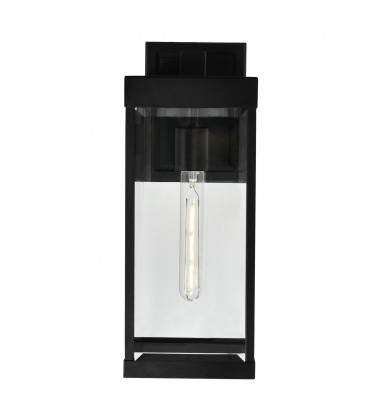  Windsor 1 Light Black Outdoor Wall Light (1695W7-1-101) - CWI