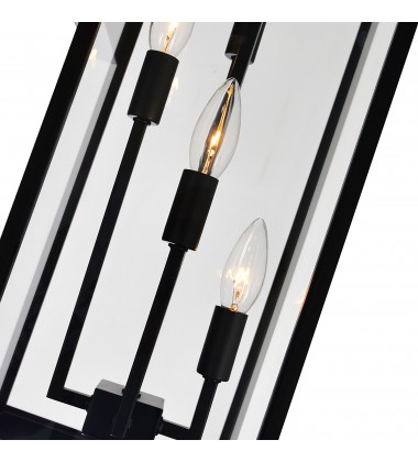  Windsor 4 Light Black Outdoor Wall Light (1695W8-4-101) - CWI